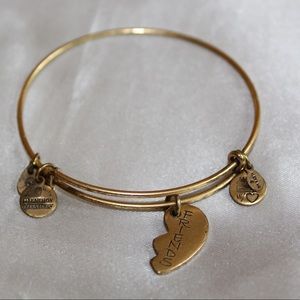 Alex and Ani Gold Bangle Bracelet - Friends Charm
